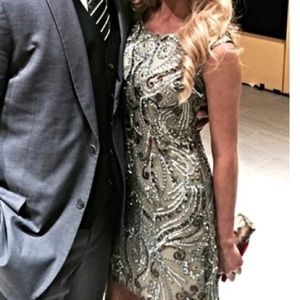 Shail K NYE Short Sparkly Beaded Party Dress